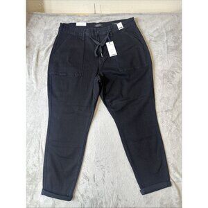 Judy Blue High Waist Black Jogger Pants Women’s 18W Drawstring Utility Pockets